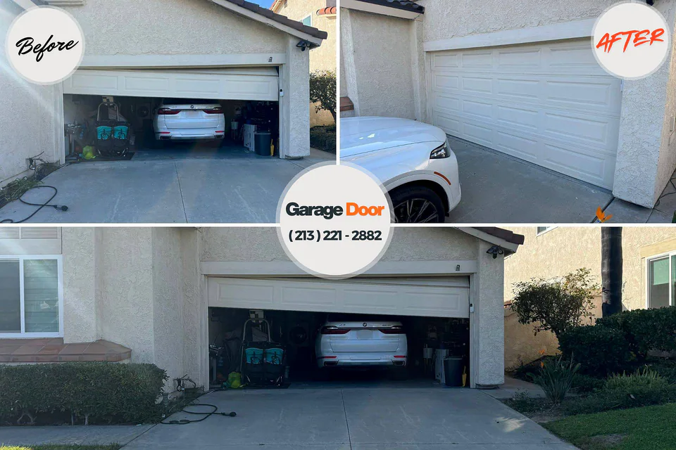 Before and after: garage door repair Dunmore, PA